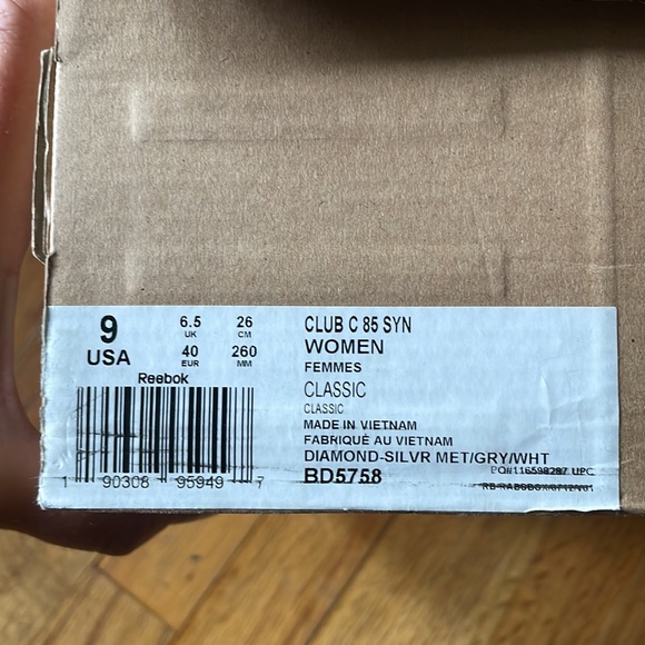 Reebok Club C 85 Diamond Silver Sneakers - Picture 9 of 9